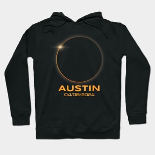 Total Solar Eclipse 2024 Austin Texas Path Of Totality Hoodie